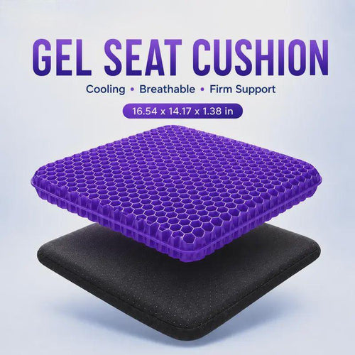 Purple Honeycomb Gel Seat Cushion | Pressure Relief for Office Car Wheelchair
