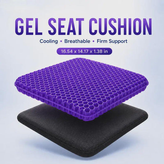 Purple Honeycomb Gel Seat Cushion | Pressure Relief for Office Car Wheelchair