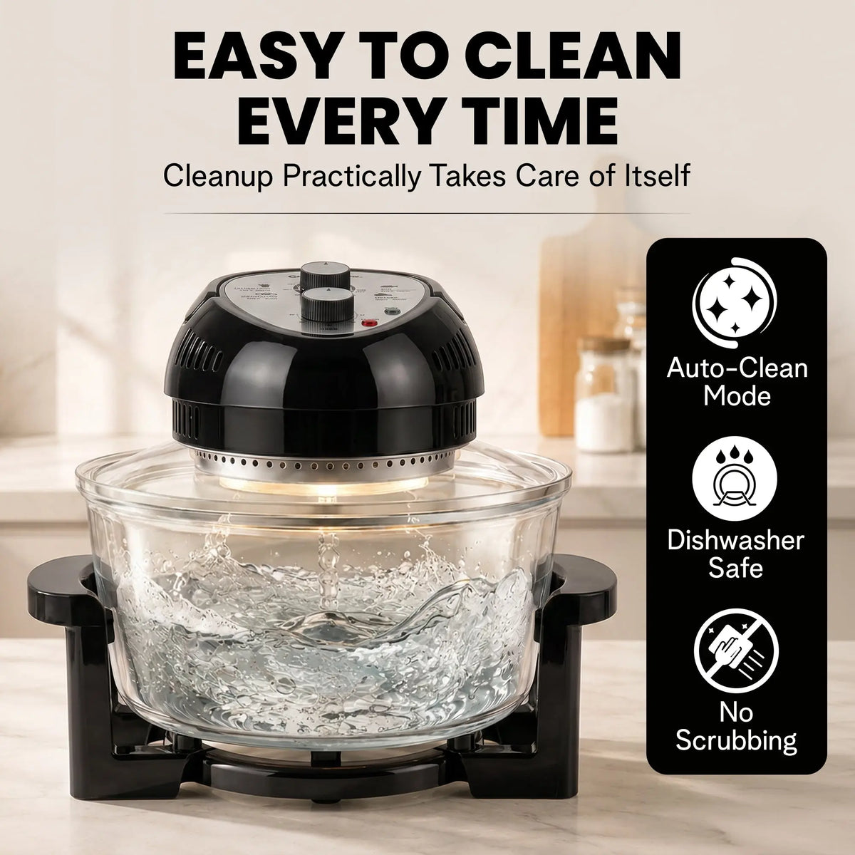 16 Quart Extra Large Oil-Less Air Fryer - Healthier, Crispier Cooking